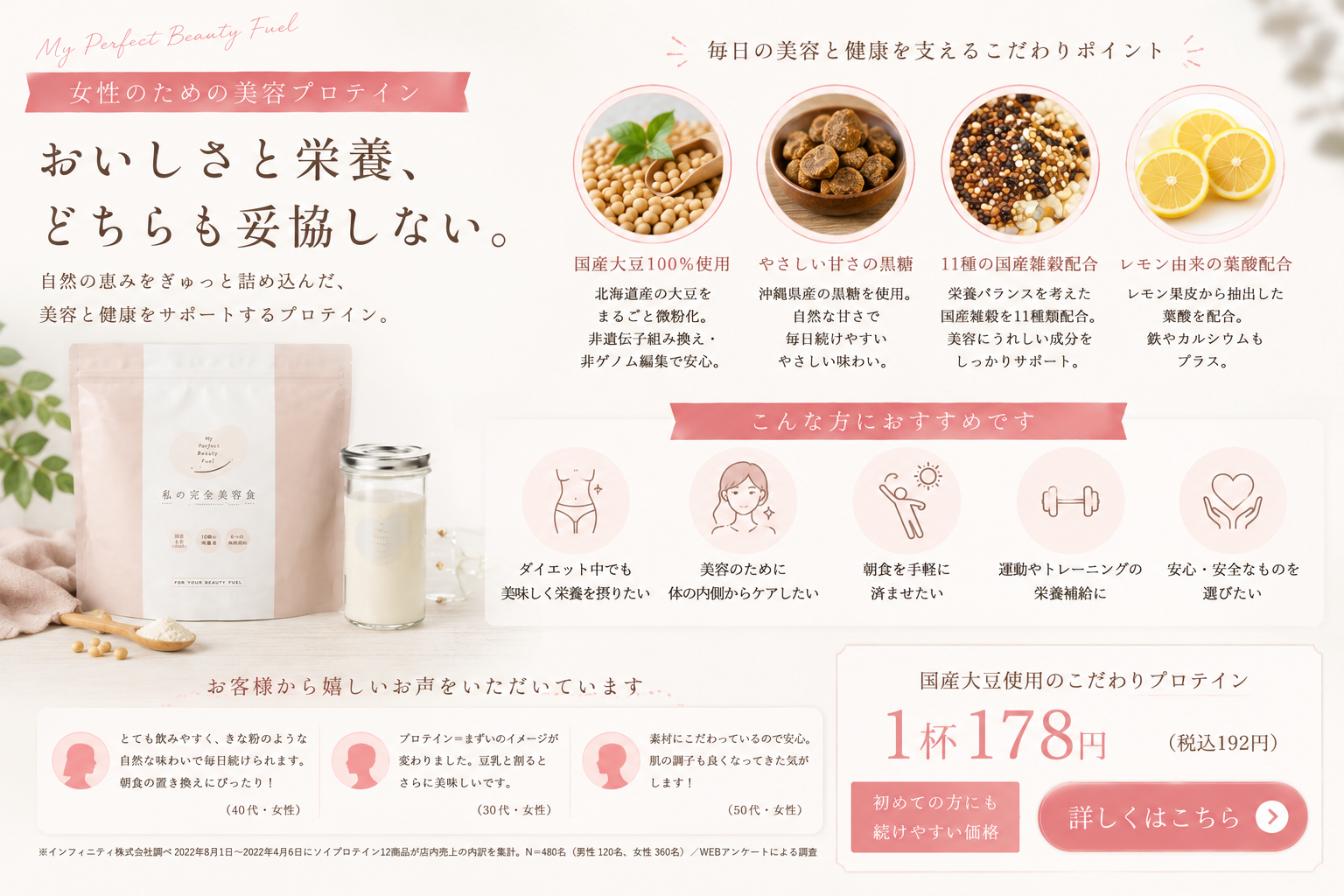 女性向け美容プロテイン